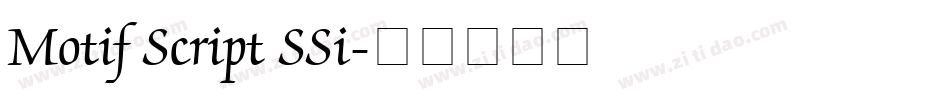 Motif Script SSi字体转换
